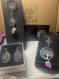 Amethyst Tree of Life Jewellery & Keyring Set – Spiritual Protection Gift