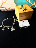 Celestial Silver S925 Bracelet & Earrings Set – Rune Witch Box Gift