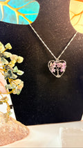 Amethyst Tree of Life Heart Necklace – Handmade Crystal Jewellery