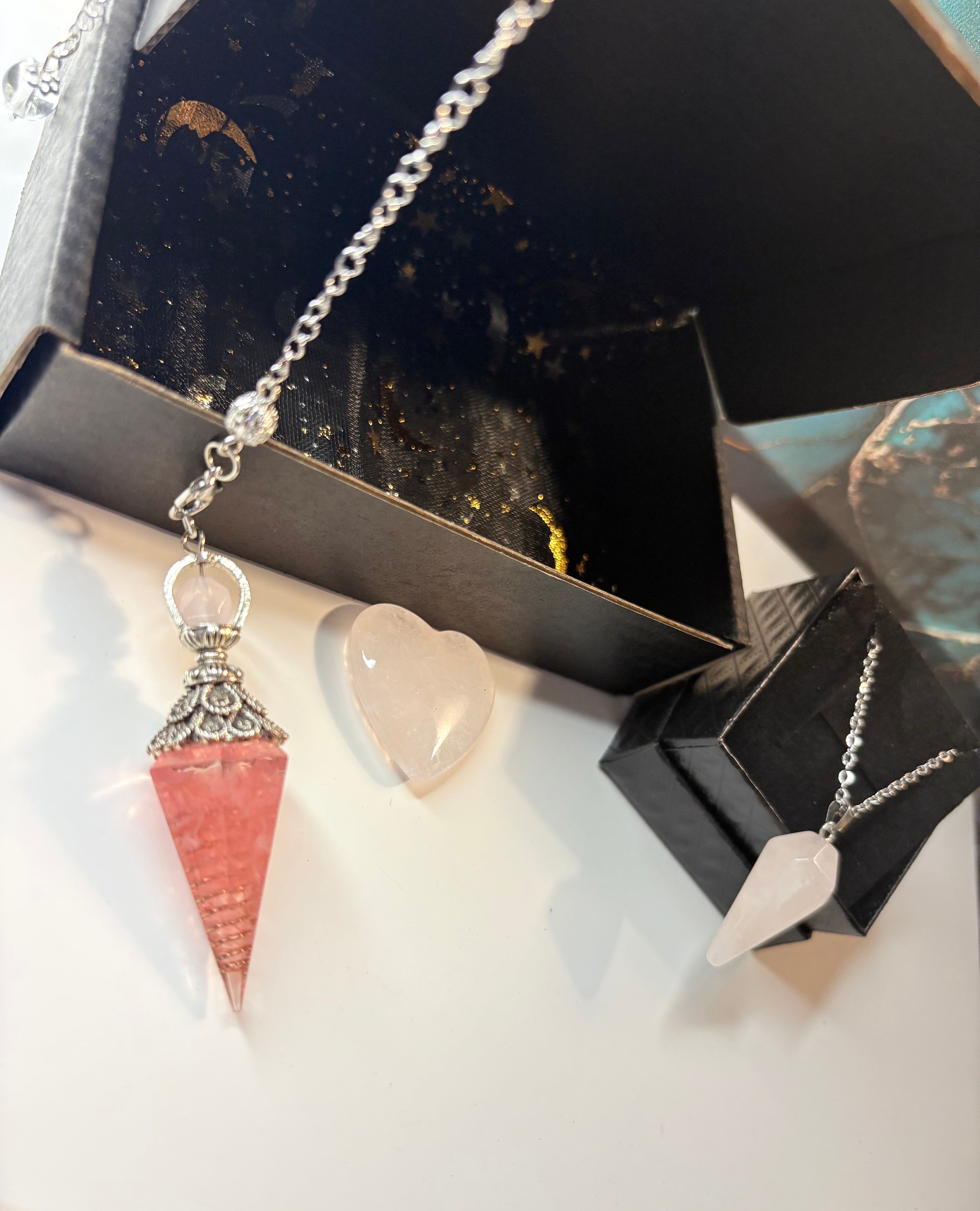 Rose Quartz Crystal Jewellery Set