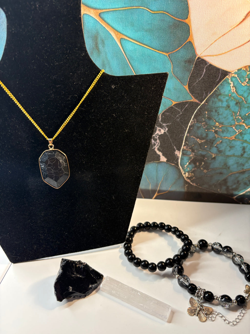 Black Onyx Protection & Grounding Crystal Bundle