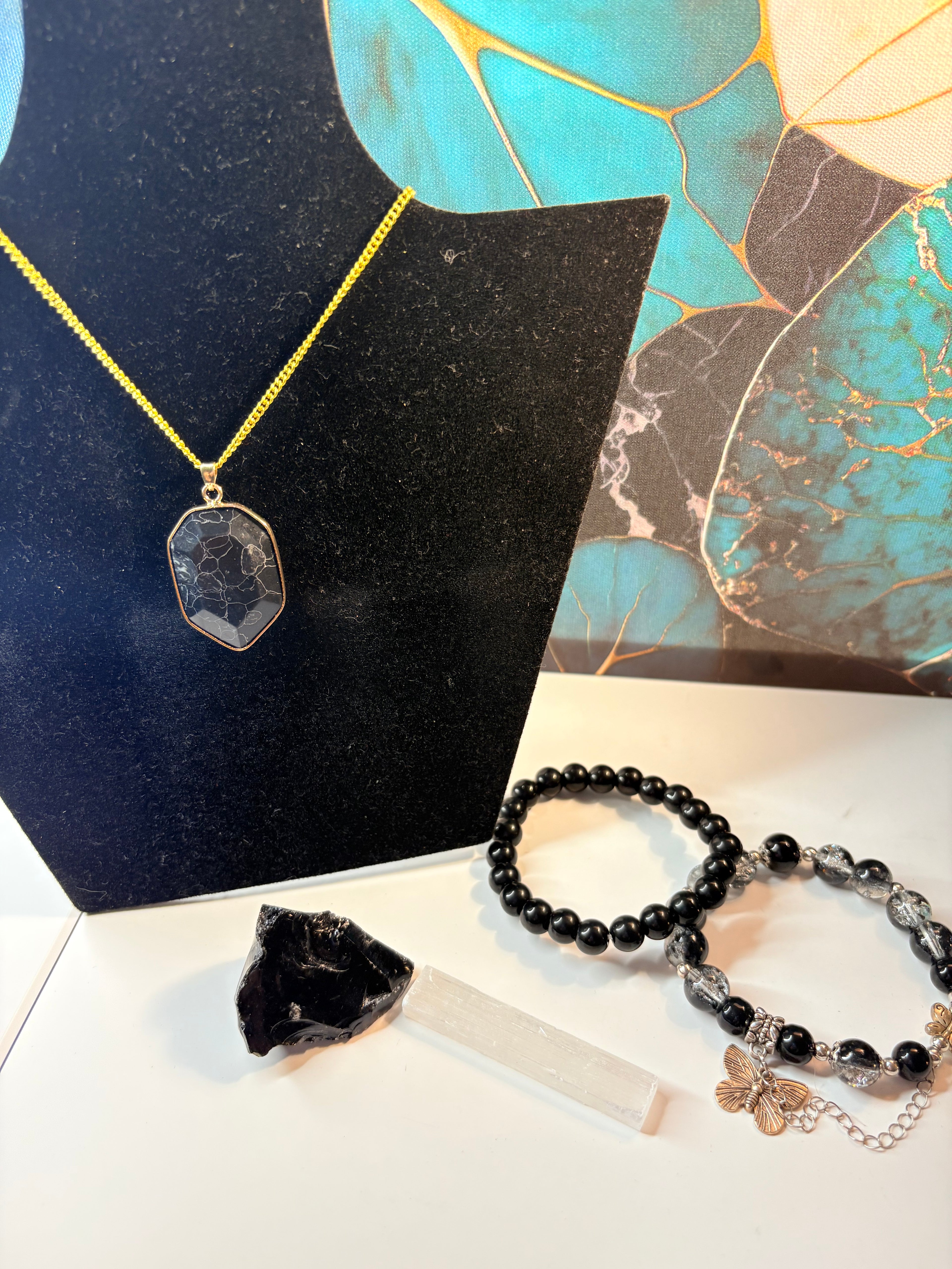 Black Onyx Protection & Grounding Crystal Bundle