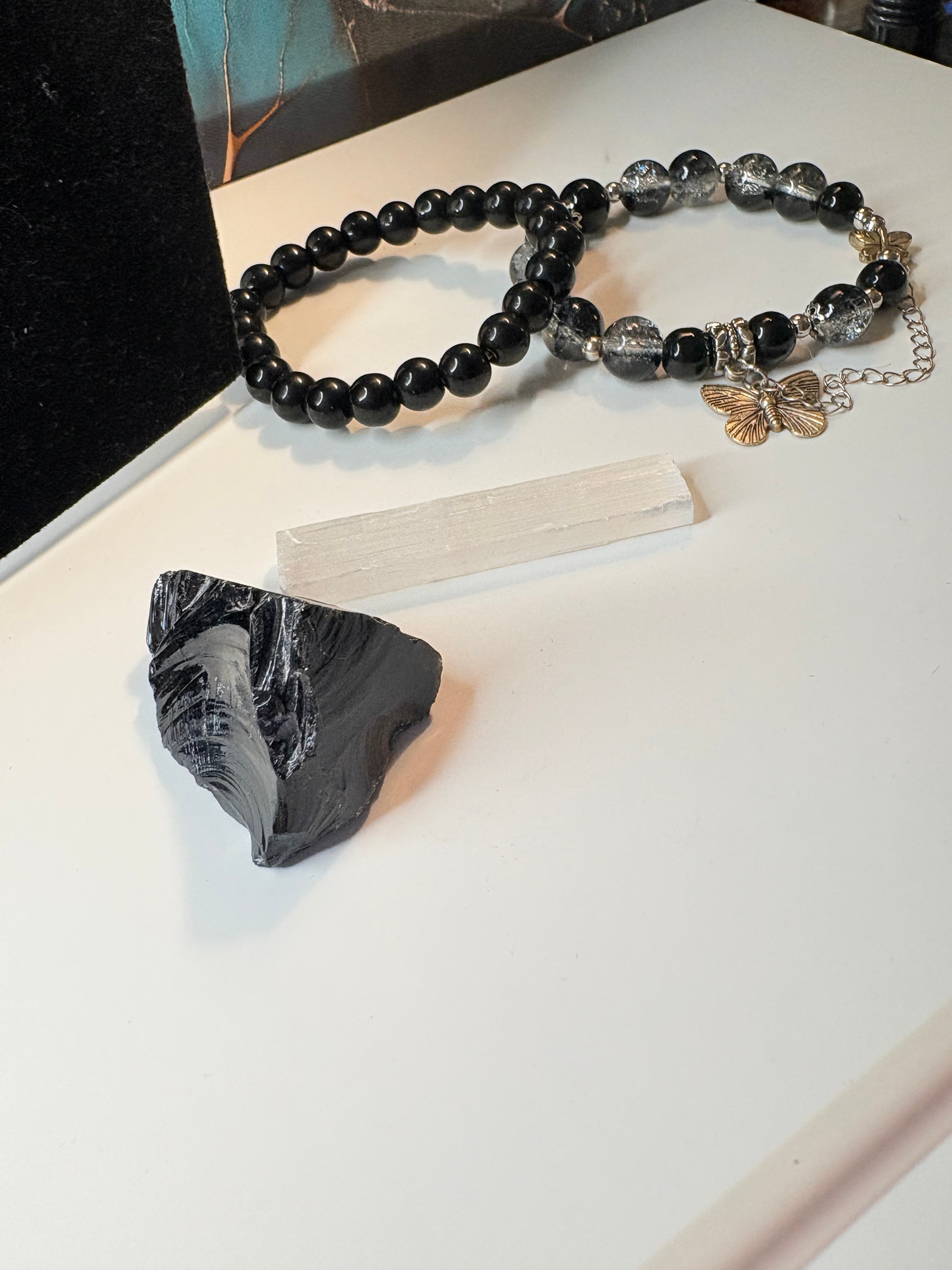 Black Onyx Protection & Grounding Crystal Bundle