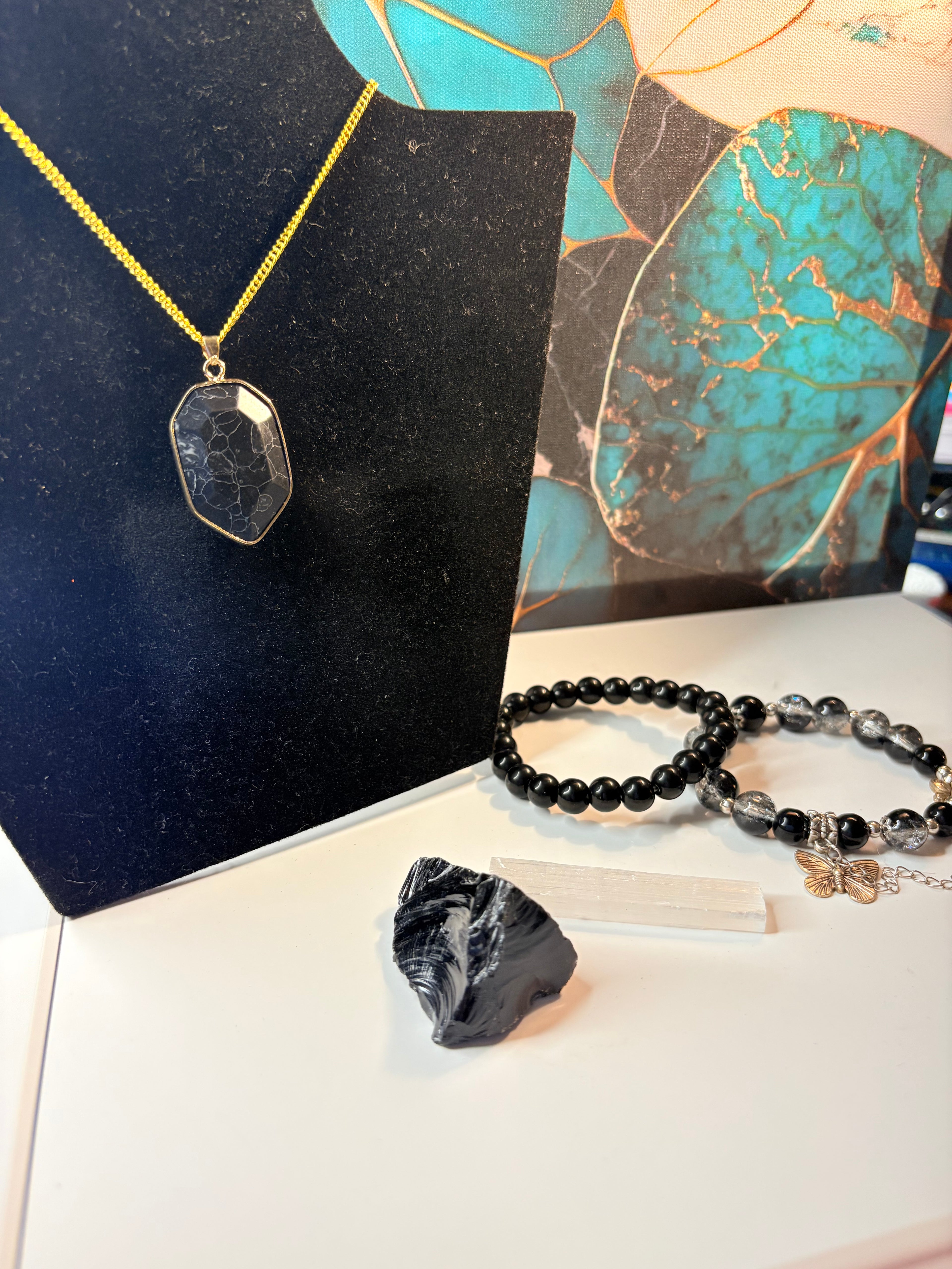 Black Onyx Protection & Grounding Crystal Bundle
