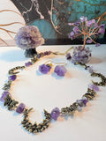 Amethyst Crystal Bundle – Necklace, Earrings & Crystal Trees