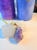 Amethyst Crystal Cluster Necklace – Handmade Spiritual Jewellery