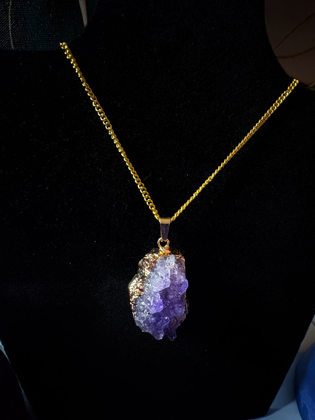 Amethyst Crystal Cluster Necklace – Handmade Spiritual Jewellery