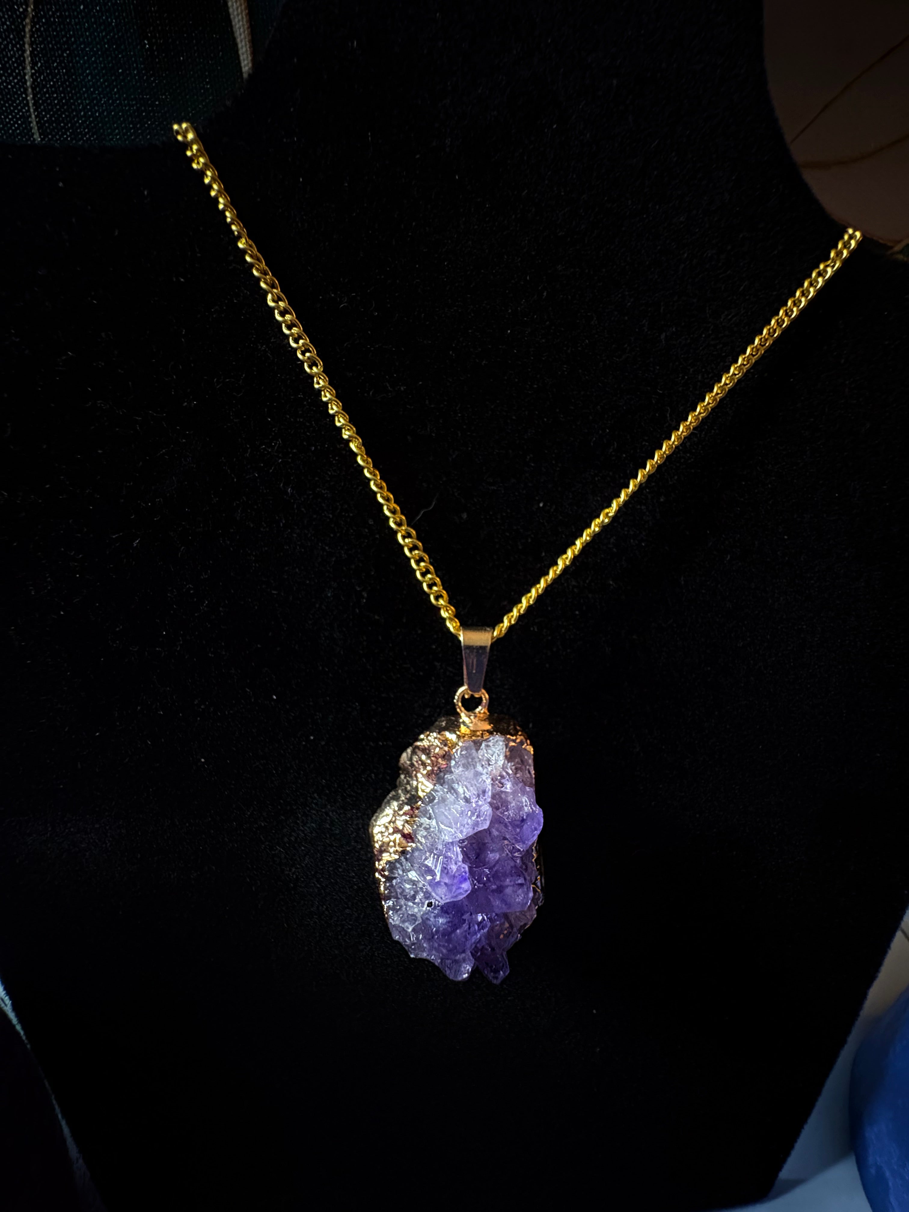 Amethyst Crystal Cluster Necklace – Handmade Spiritual Jewellery