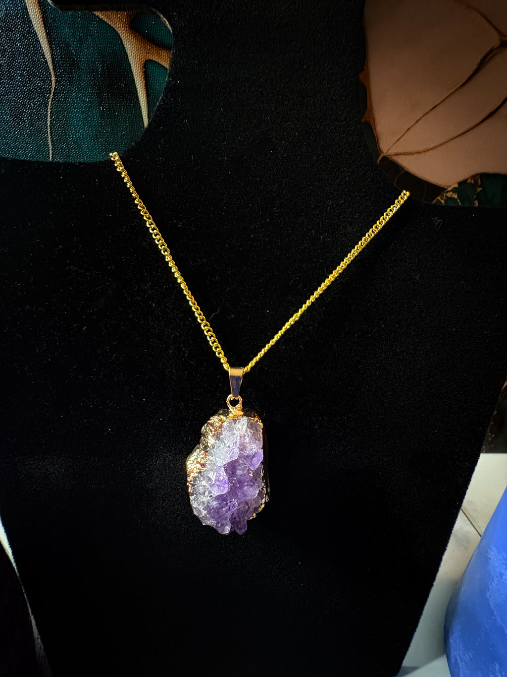 Amethyst Crystal Cluster Necklace – Handmade Spiritual Jewellery