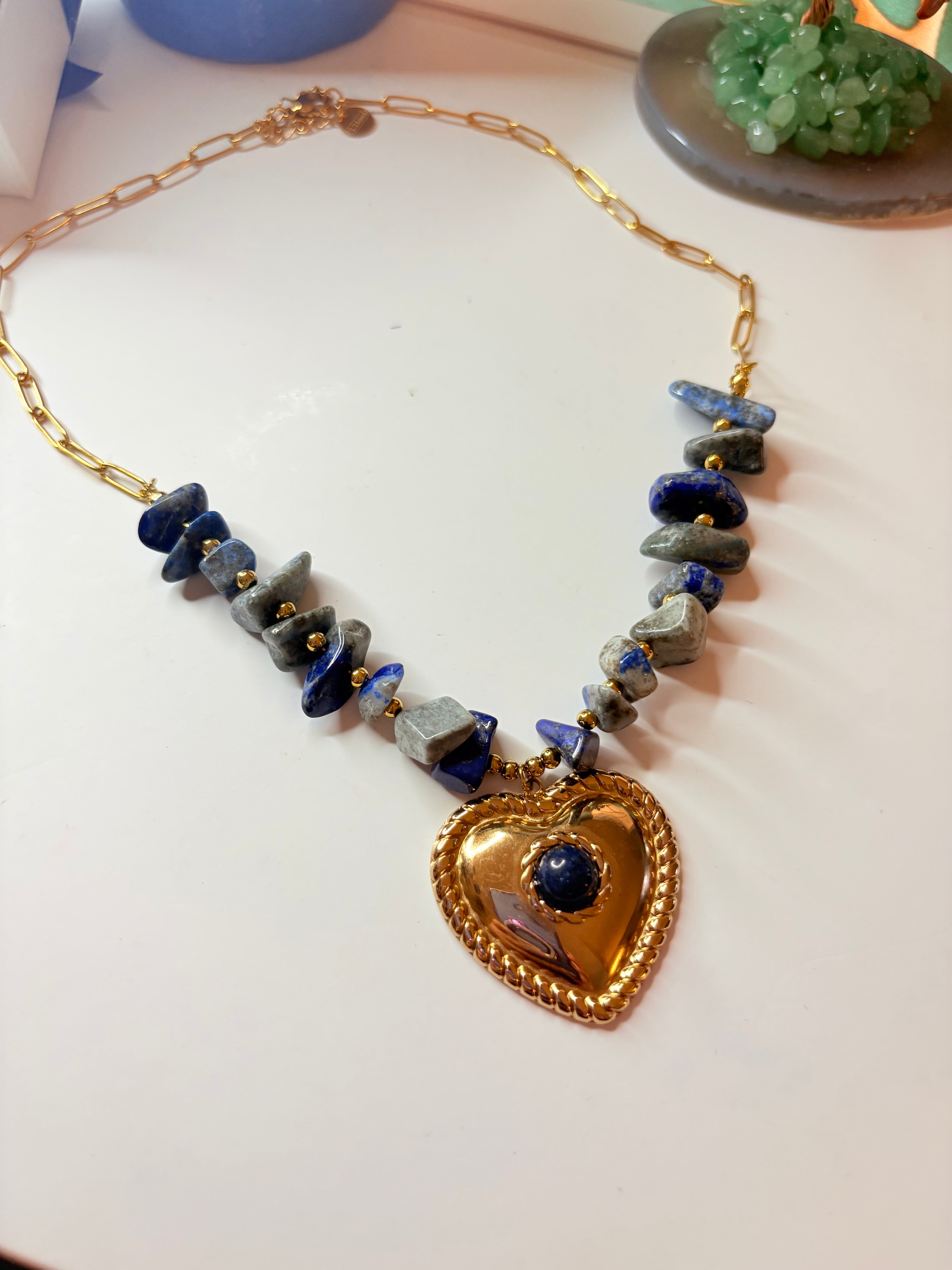 Lapis Lazuli Heart Necklace – Truth & Wisdom Crystal Jewellery