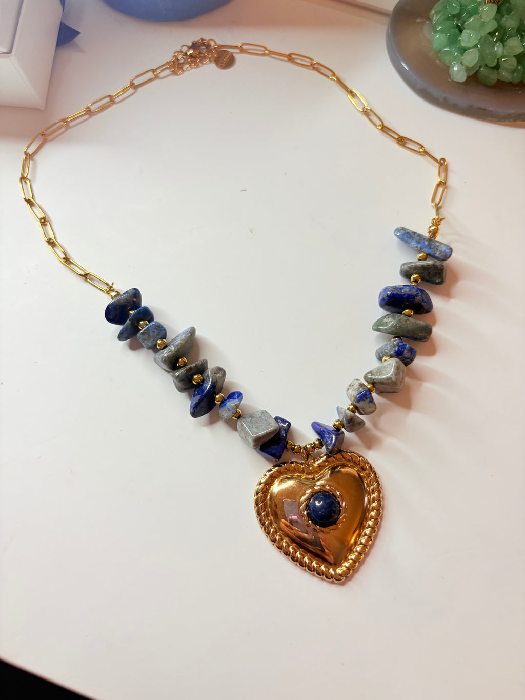 Lapis Lazuli Heart Necklace – Truth & Wisdom Crystal Jewellery
