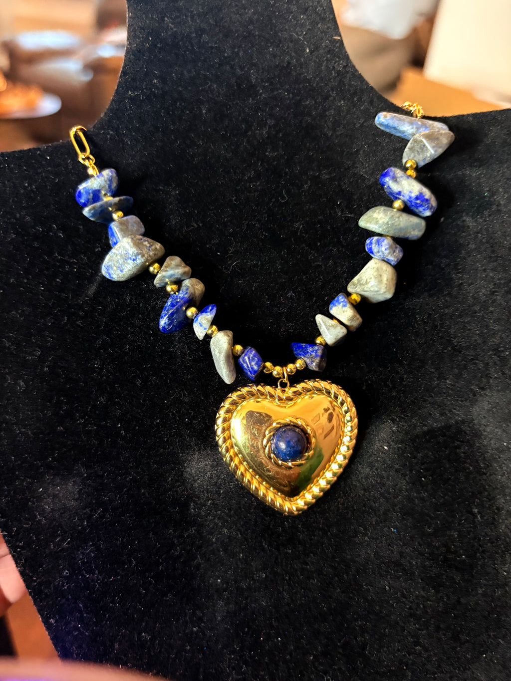 Lapis Lazuli Heart Necklace – Truth & Wisdom Crystal Jewellery
