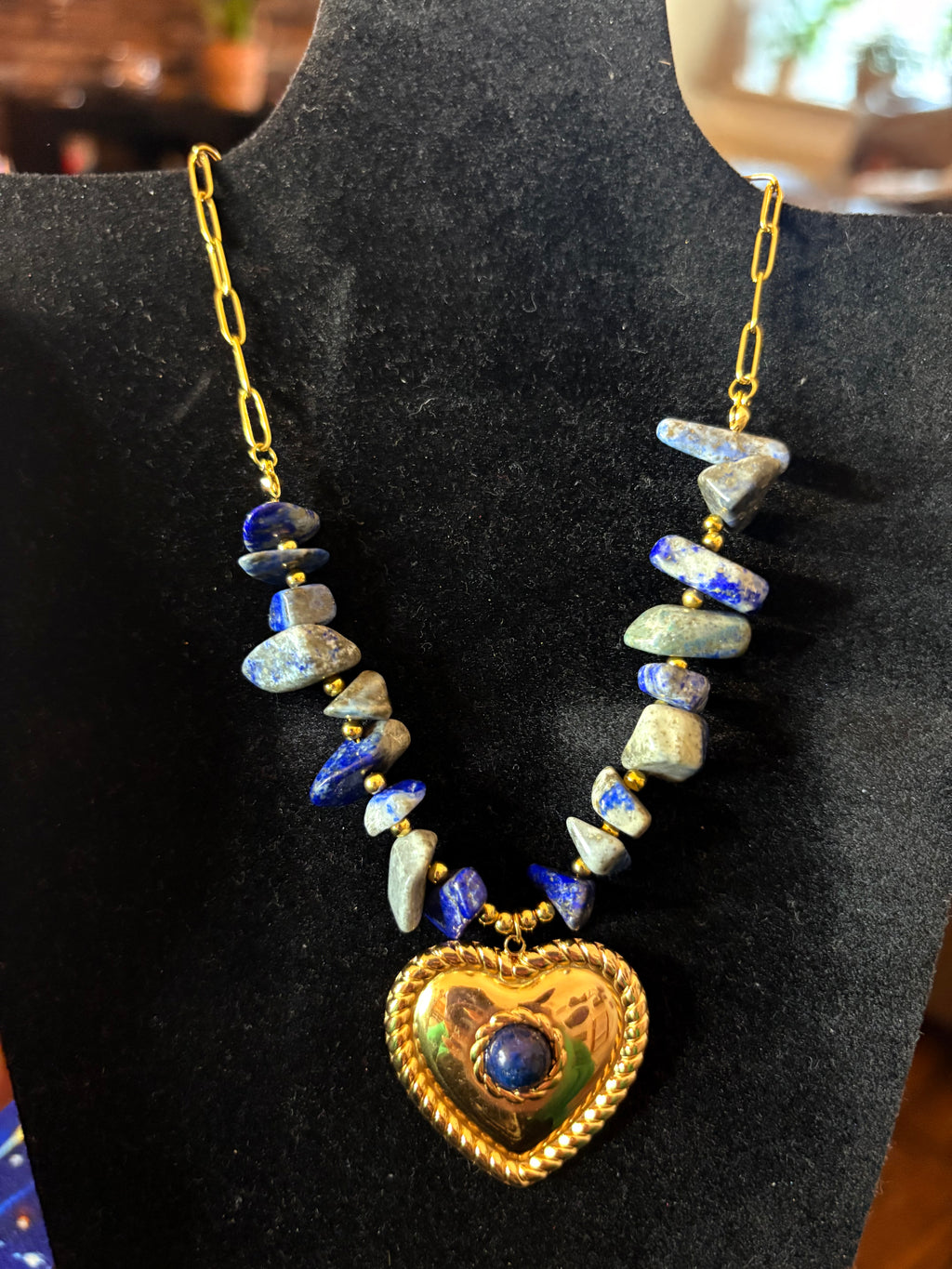 Lapis Lazuli Heart Necklace – Truth & Wisdom Crystal Jewellery