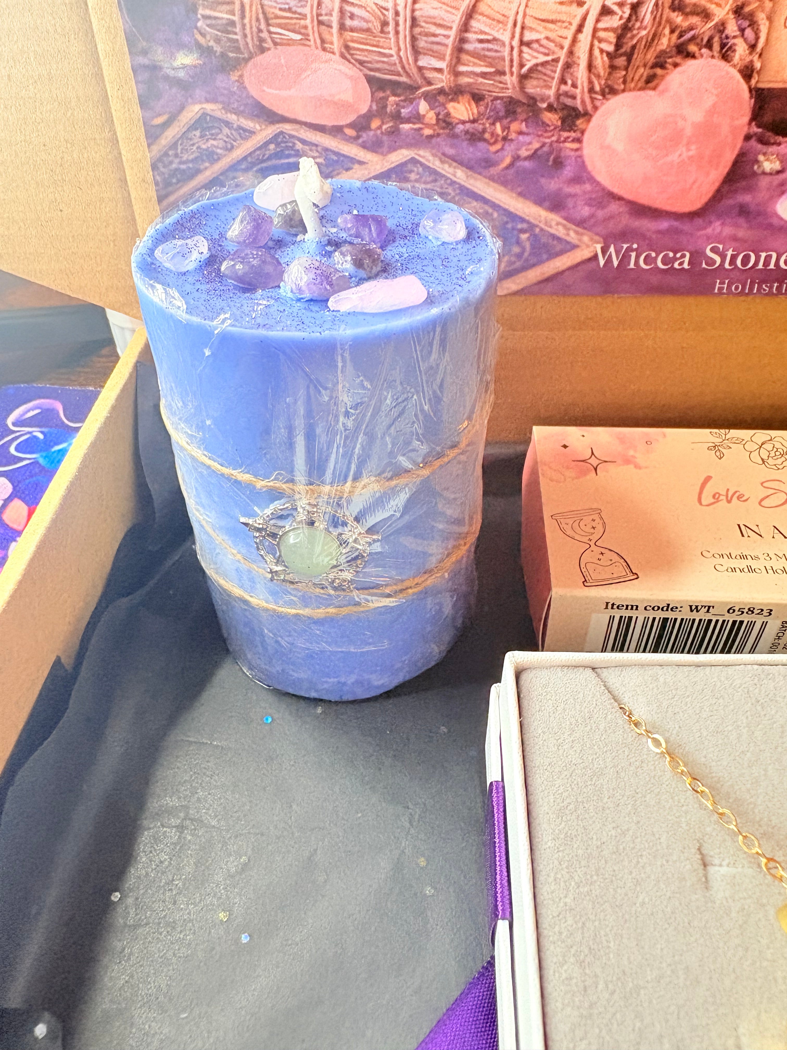 Witchy Self-Care Ritual Gift Box | Crystal Candle • Love Spell • Crystals