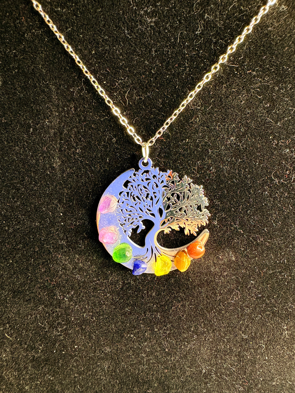 Tree of Life Chakra Necklace & Solar Plexus Crystal Candle