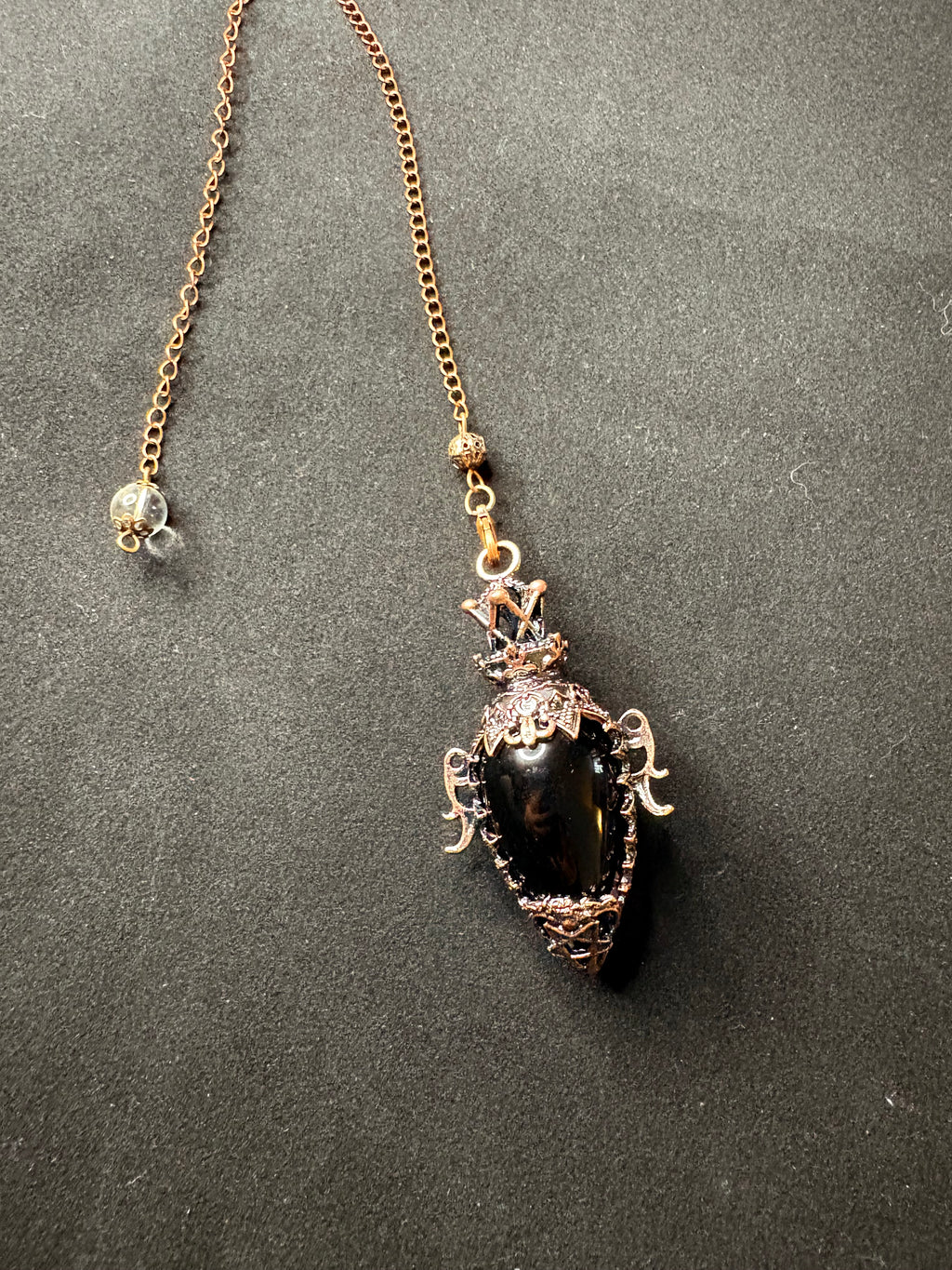 Black Obsidian Pendulum – Spiritual Divination Crystal