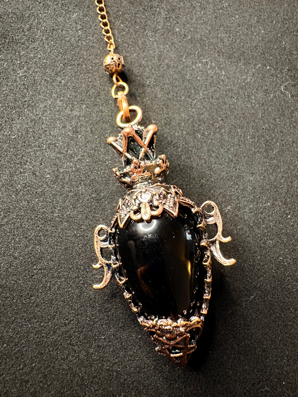 Black Obsidian Pendulum – Spiritual Divination Crystal