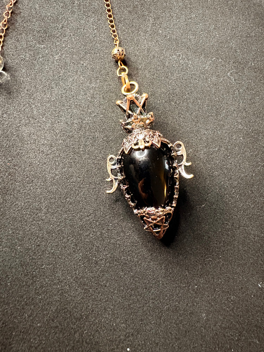 Black Obsidian Pendulum – Spiritual Divination Crystal