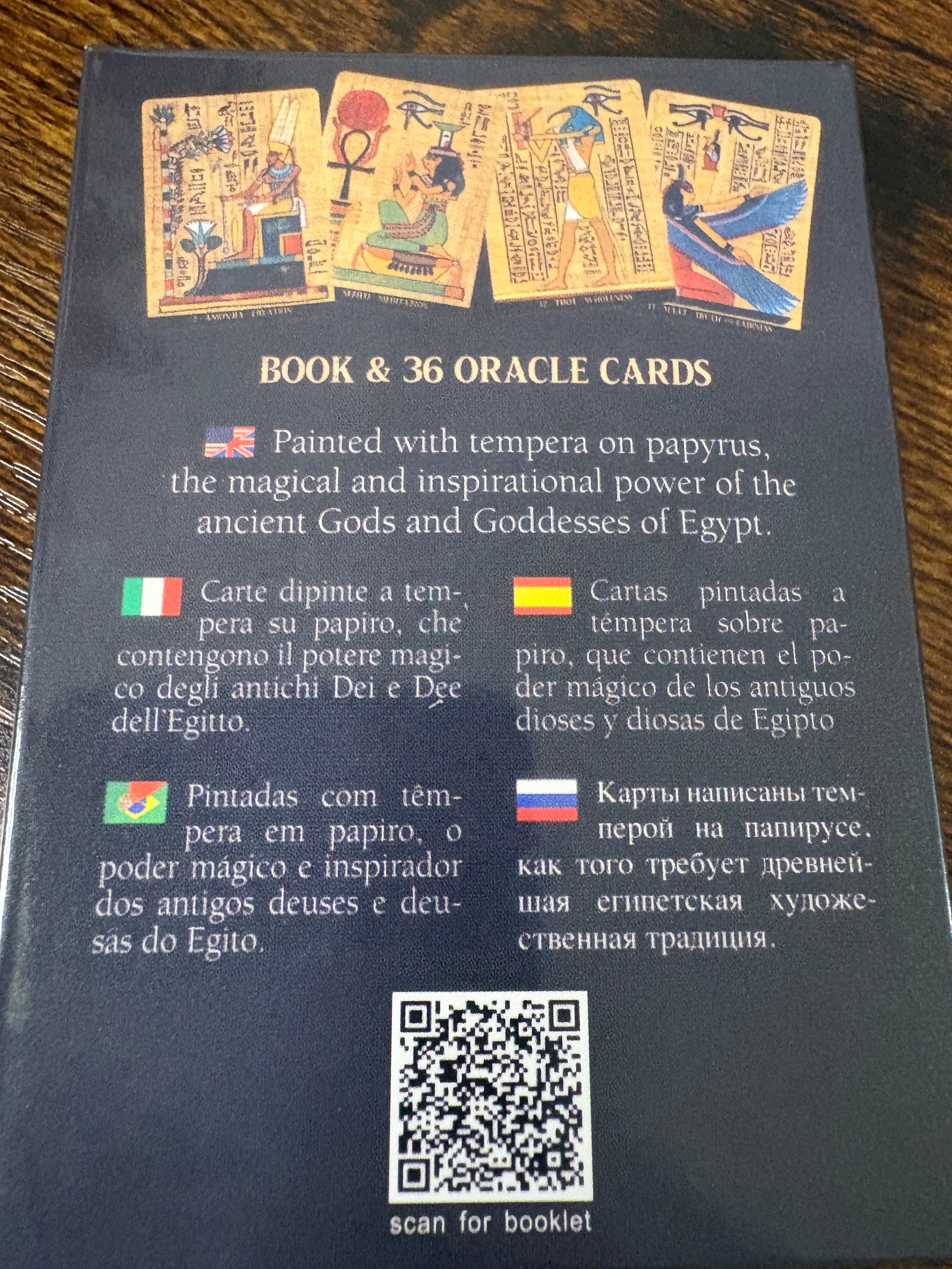Egyptian Gods Oracle Cards Deck by Silvana Alasia – 36 Cards & Guidebook