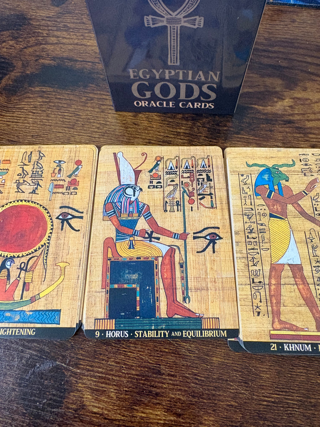 Egyptian Gods Oracle Cards Deck by Silvana Alasia – 36 Cards & Guidebook