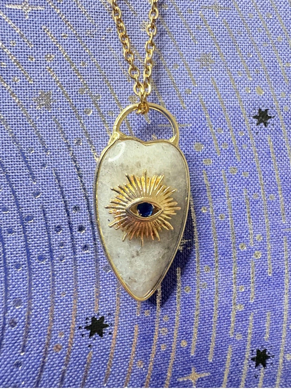 Evil Eye Labradorite Pendant Necklace
