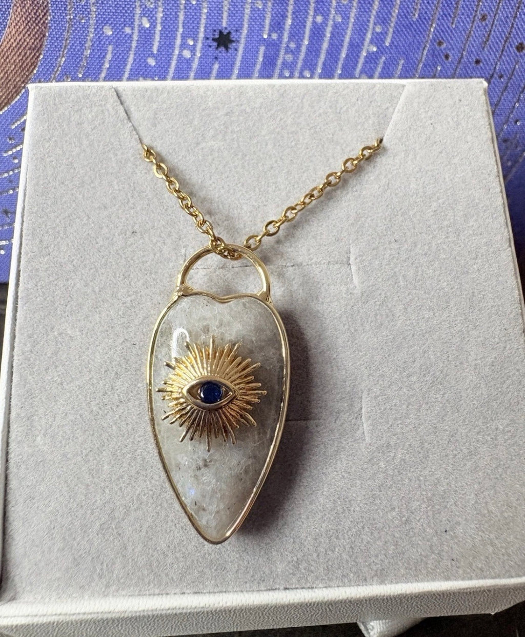 Evil Eye Labradorite Pendant Necklace