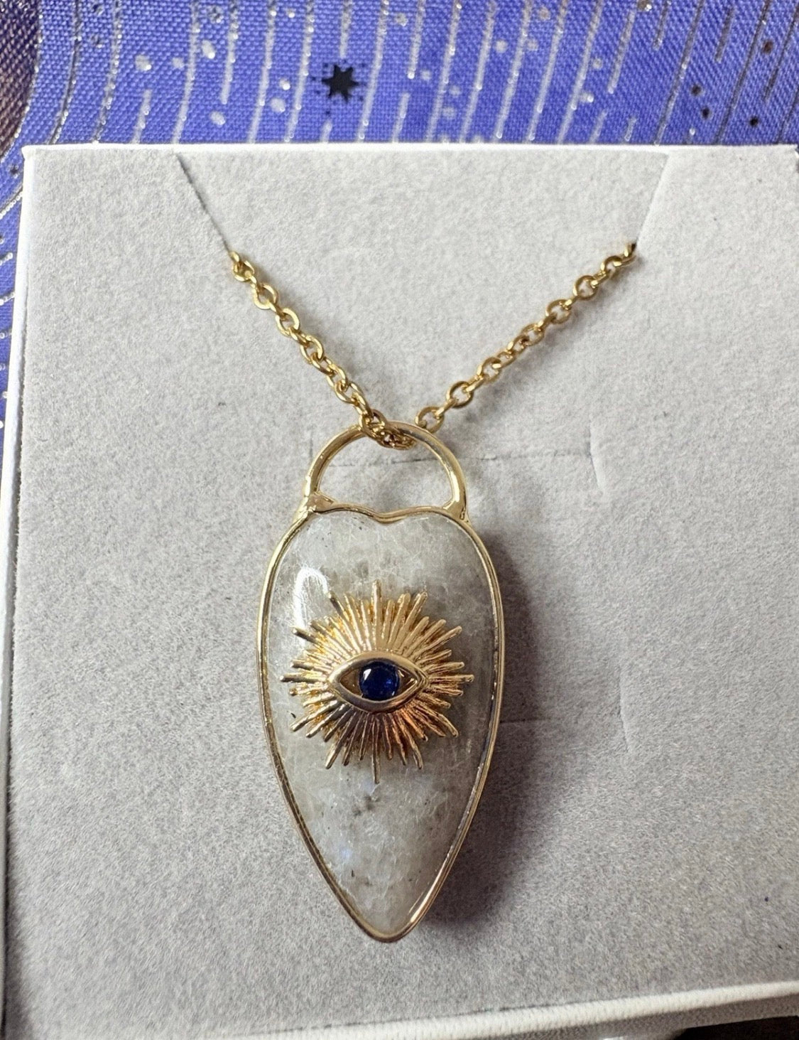 Evil Eye Labradorite Pendant Necklace