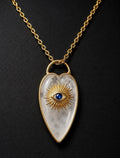 Evil Eye Clear Quartz Pendant Necklace