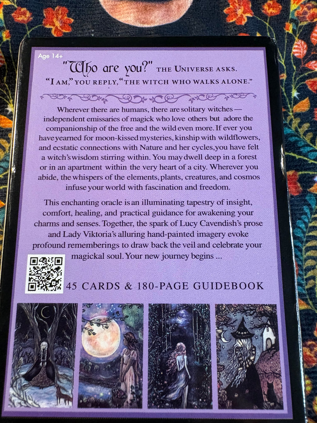The Solitary Witch Oracle Deck – 45 Oracle Cards & Guidebook with Moon Phase Tarot Bag