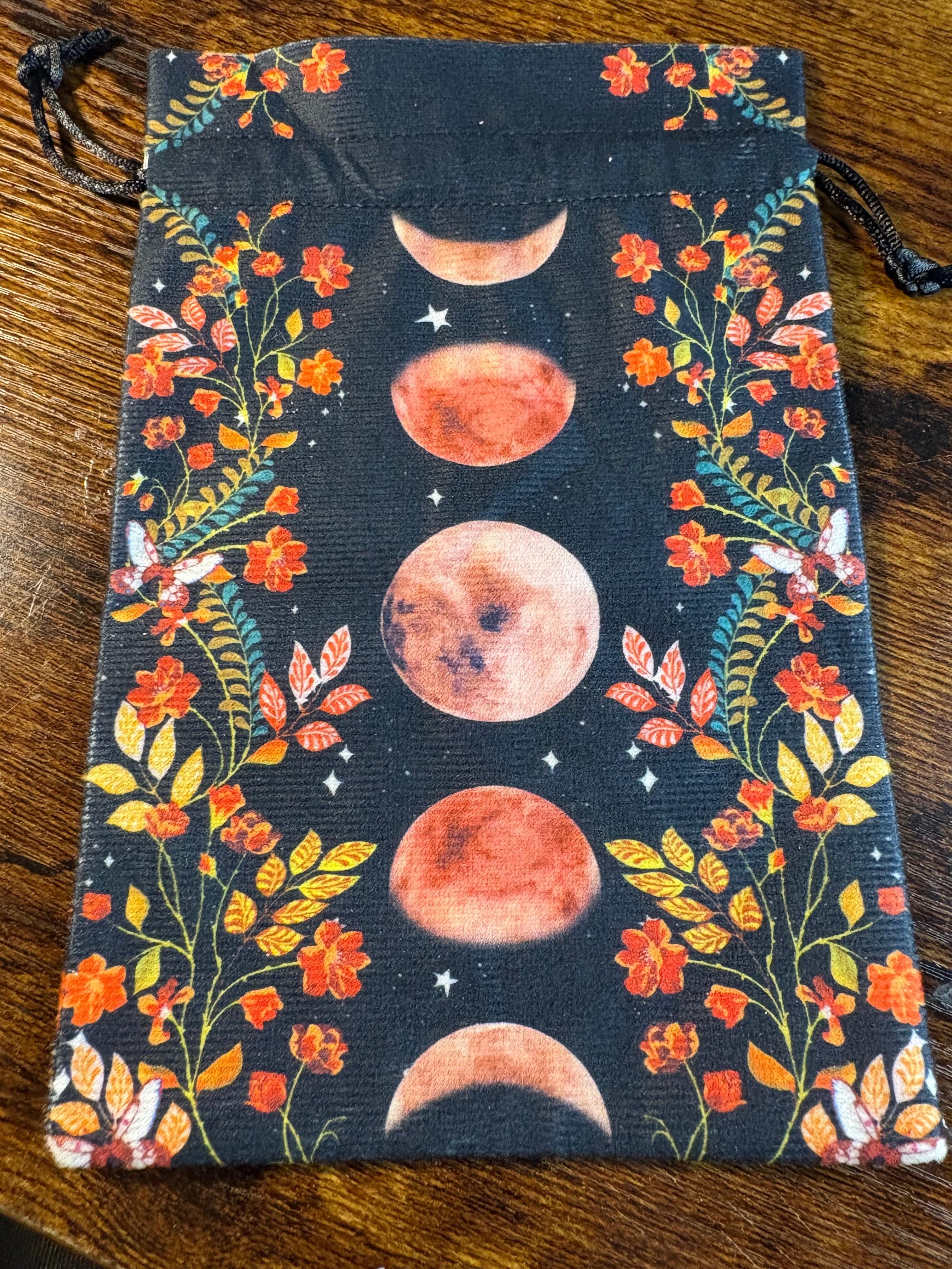 Tarot of Pagan Cats & Kitten Tarot Deck Bundle with Velvet Moon Phase Storage Bag
