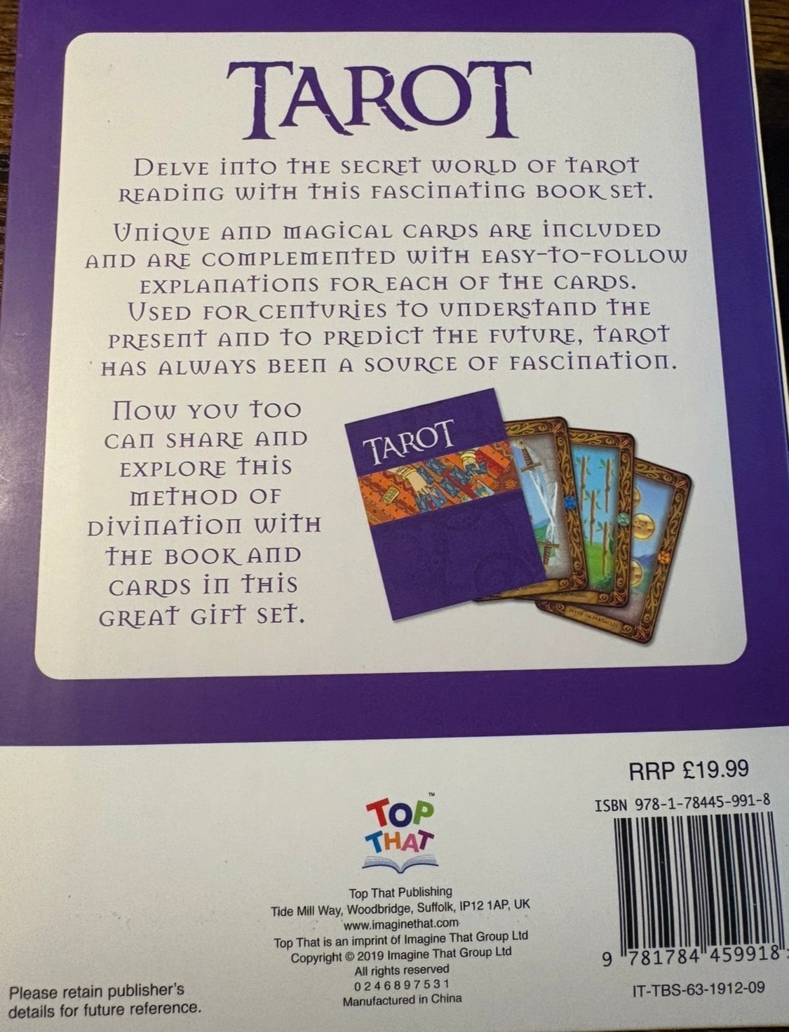 Essential Easy Tarot Cards Kit Includes Jumbo Deck Card and 64 Page illustrated Colour Book