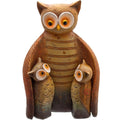 Owl Family Resin Ornament – Mother & Baby Owls Home Decor