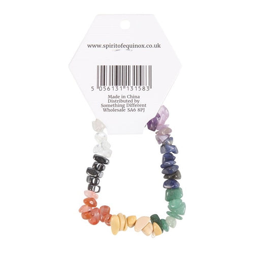 7 Chakra Crystal Chip Bracelet – Natural Healing Stone Stretch Bracelet