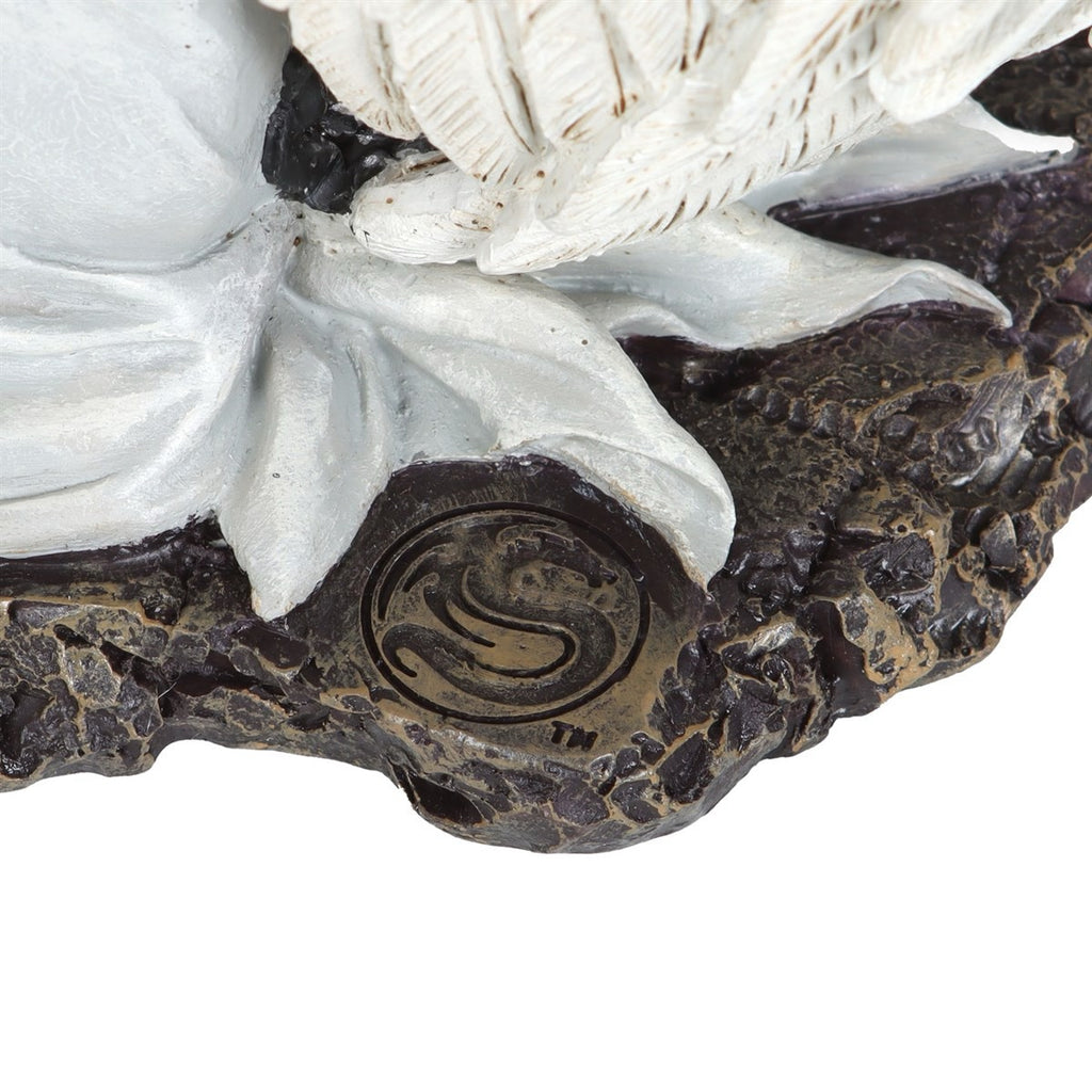 Blindfolded Angel of Chains & Skulls – Gothic Resin Ornament