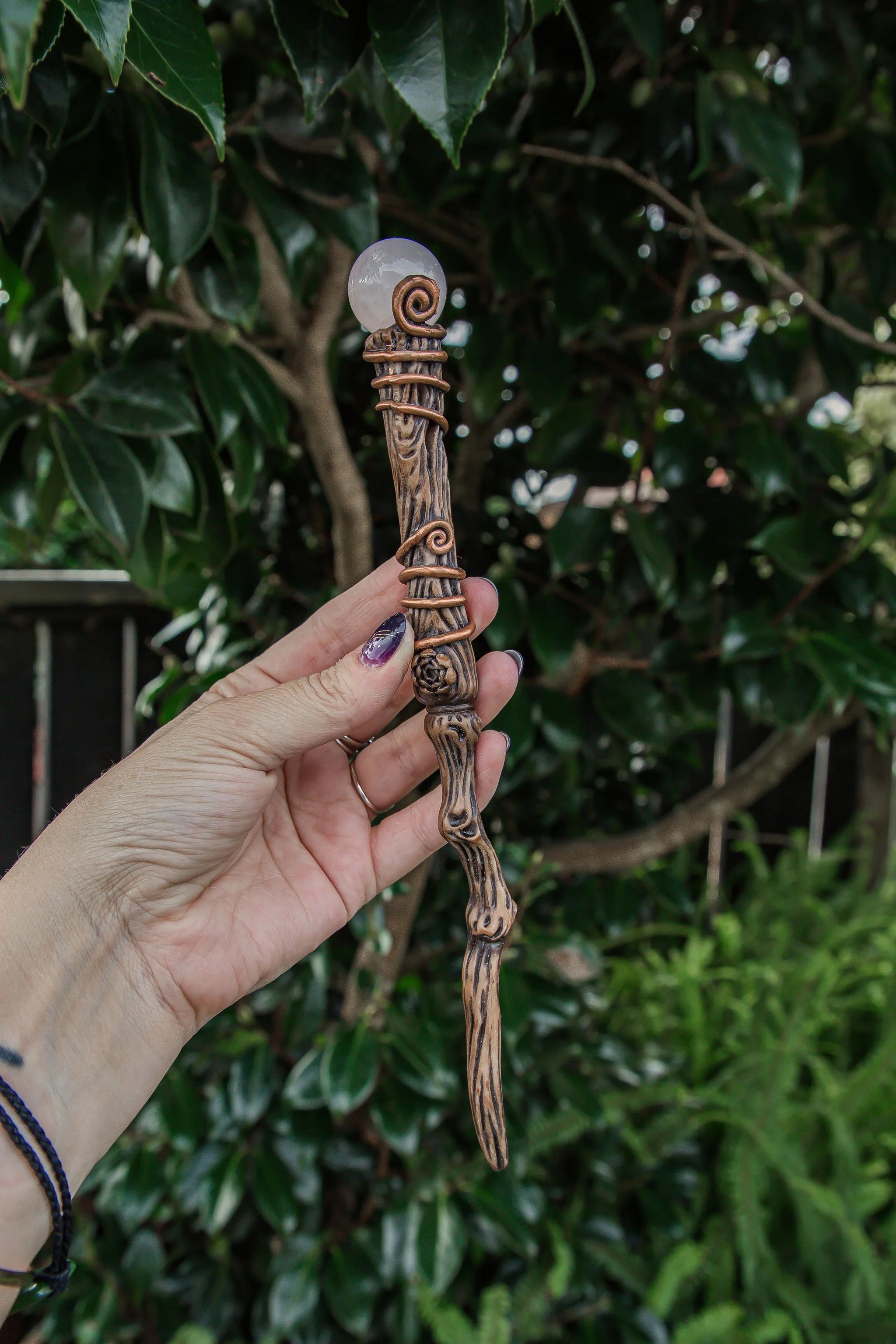 Rose Quartz Romance Wand – Love & Self-Love Crystal Wand