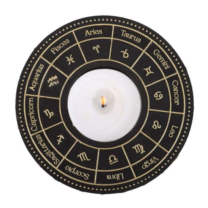 Zodiac Trinket Dish – Black Ceramic Astrology Jewellery & Crystal Holder