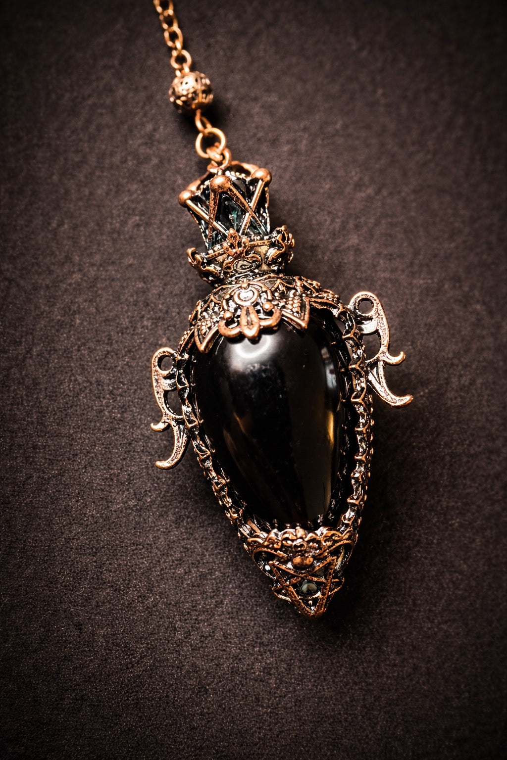 Black Obsidian Pendulum – Spiritual Divination Crystal