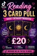 🔮 Mini 3 Card Tarot Reading – Quick & Detailed Guidance