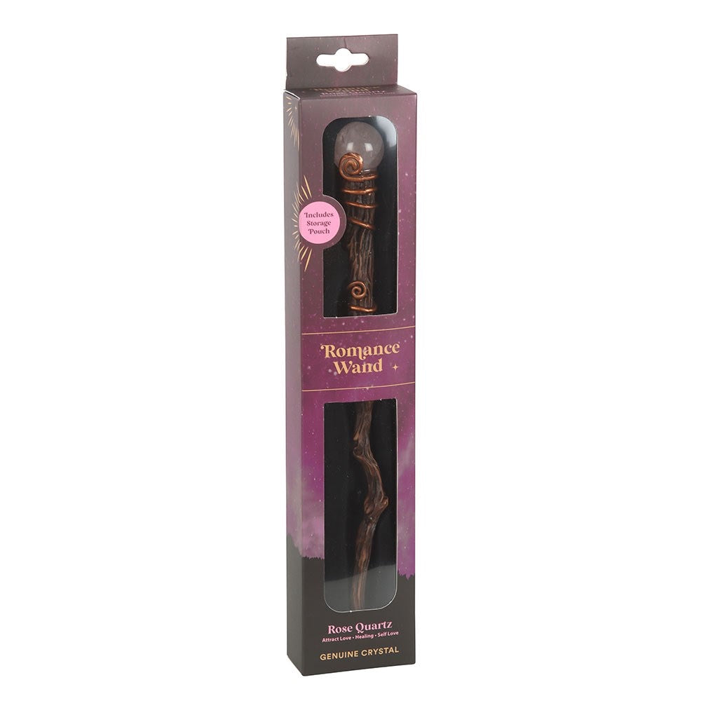 Rose Quartz Romance Wand – Love & Self-Love Crystal Wand