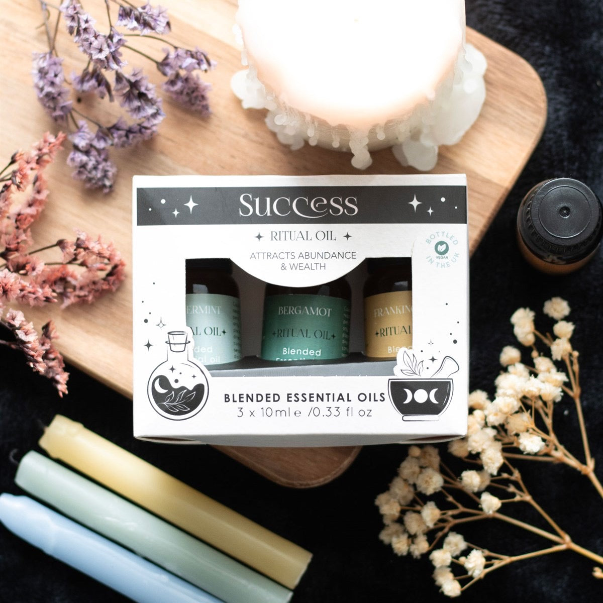 Success Ritual Oil Set – Blended Essential Oils (3 × 10ml)