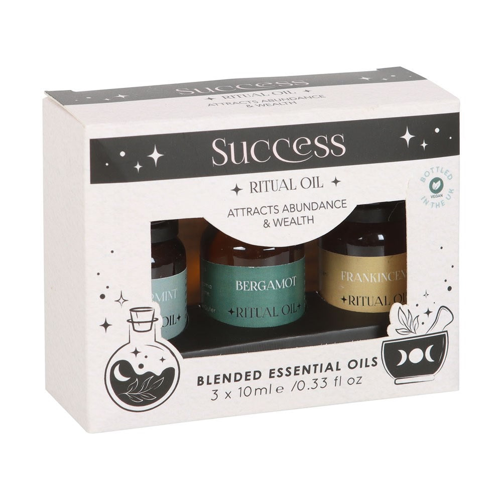Success Ritual Oil Set – Blended Essential Oils (3 × 10ml)