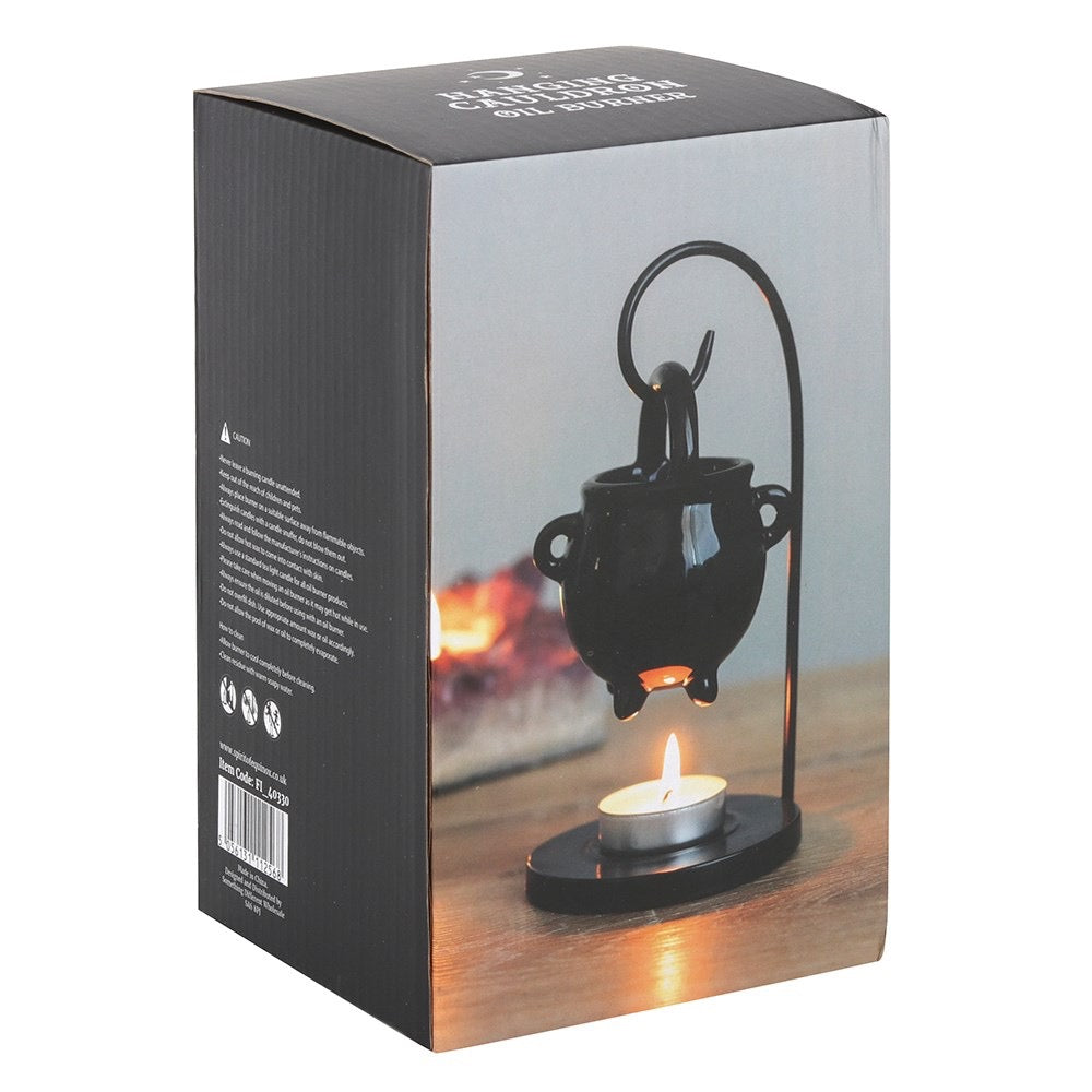 Hanging Black Cauldron Oil Burner – Witchcraft & Ritual Burner