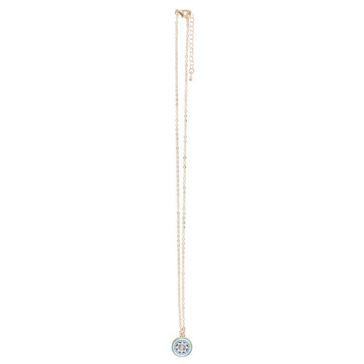 All Seeing Eye Protection Necklace – Evil Eye Gold Tone Pendant Necklace