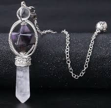 Amethyst Merkaba & Clear Quartz Pendulum